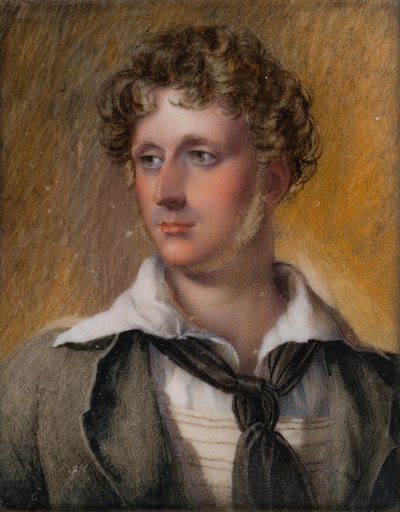 Porträtt av viceamiral den Hon. Charles Bridgeman, ca 1817-60 (olja på elfenben) av Henry (circle of) Collen