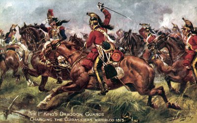 1st (Kings) Dragoon Guards, Battle of Waterloo, 18 juni 1815 av Henry A. Payne