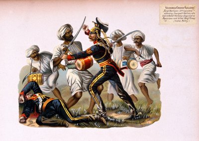 Sergeant Hartigan, 9th Lancer, attackerade obeväpnade 4 infödda som hade tagit sig in i lägret förklädda till musiker och dödat Sergeant Crews, Indian Mytery, från en serie med titeln 
