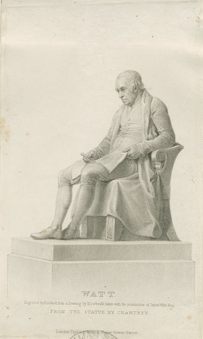 Handsworth - Monument of James Watt: stipple gravyr och [?1800-talet] (tryck) av Henry Adlard
