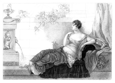 Mary Robinson 1757-1800, engelsk poet och romanförfattare, 1830. av Henry Adlard