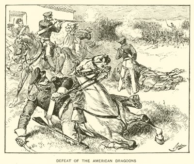 Nederlag för de amerikanska dragonerna (litho) av Henry Alexander (after) Ogden