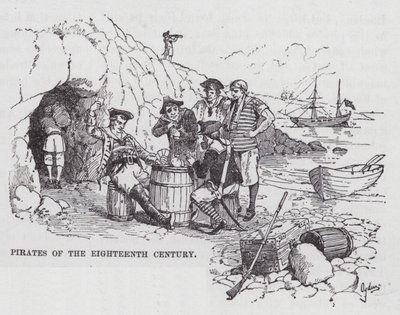 Pirates of the artonde århundradet (gravyr) av Henry Alexander (after) Ogden