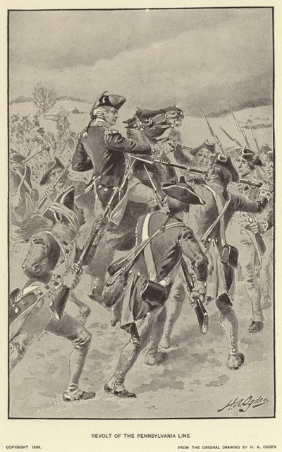 Revolt of the Pennsylvania Line (litho) av Henry Alexander (after) Ogden