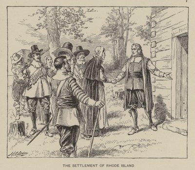 Bosättningen Rhode Island (litho) av Henry Alexander (after) Ogden