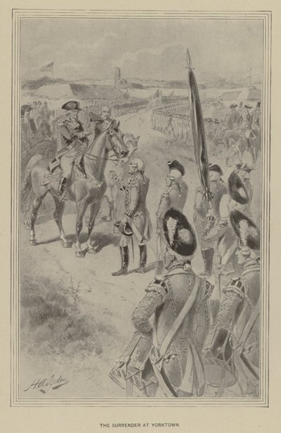 Överlämnandet i Yorktown (litho) av Henry Alexander (after) Ogden