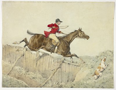 Ryttare med rosa kappa av Henry Alken