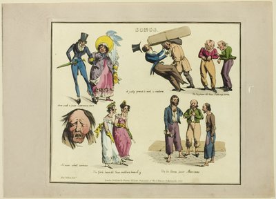Platta från illustrationer till populära sånger av Henry Alken