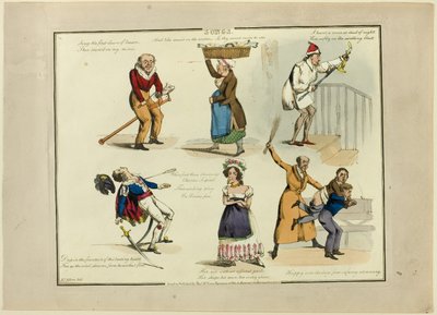 Platta från illustrationer till populära sånger av Henry Alken