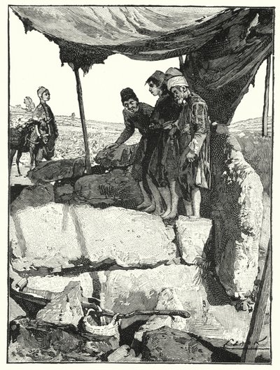 En vinpress i Libanon (litho) av Henry Andrew Harper