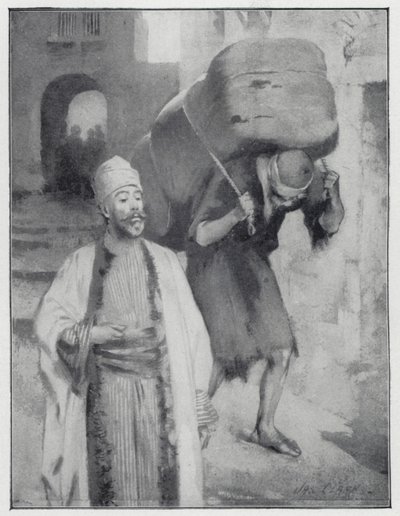 En österländsk porter (litho) av Henry Andrew Harper