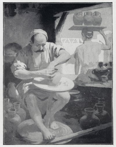 En österländsk krukmakare (litho) av Henry Andrew Harper