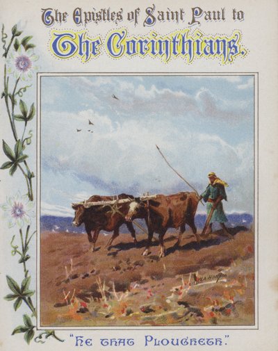 Den som plöjer (chromolitho) av Henry Andrew Harper