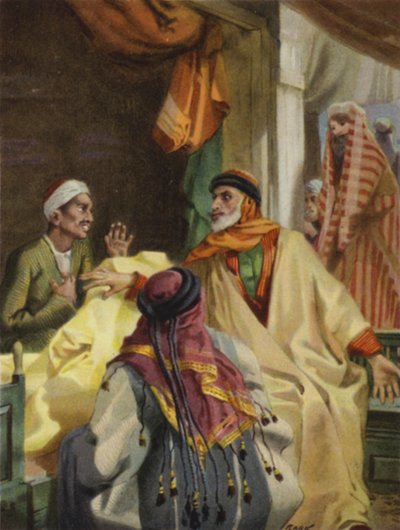 I basarerna i Damaskus (färg litho) av Henry Andrew Harper