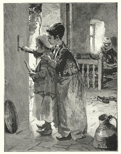 Stadgar och lagar på dörrposten till judens hus (litho) av Henry Andrew Harper