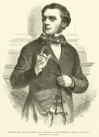 Rätten ärade William Gladstone, MP, finansminister av Henry Anelay