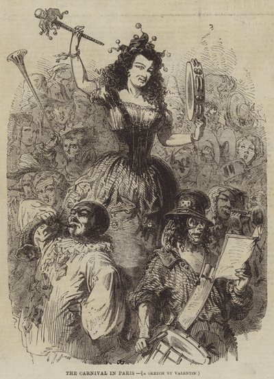 The Carnival in Paris  av Henry Augustin Valentin