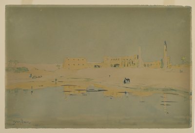 Ruinerna av Luxor (wc på papper) av Henry Bacon