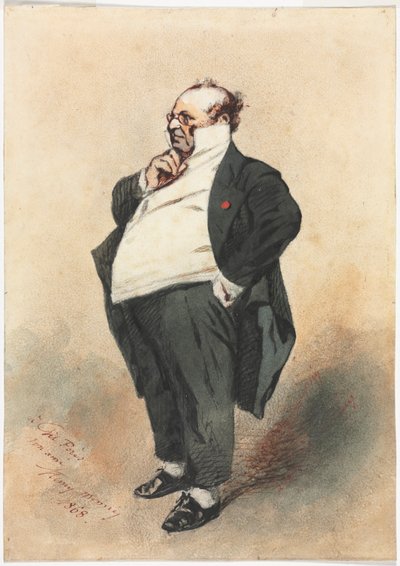Joseph Prudhomme stående, 1868. av Henry Bonaventure Monnier