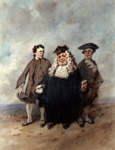 Domaren och de rättssökande, 1866. av Henry Bonaventure Monnier