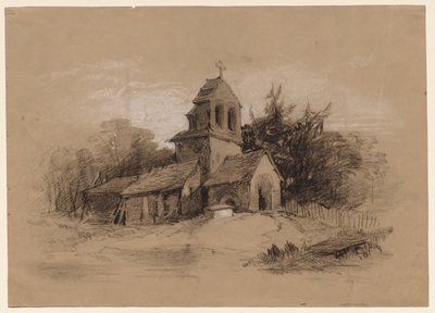 Kyrka i ett landskap av Henry Bright