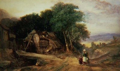 On the Borders of Dartmoor, c.1840 (akvarell på papper) av Henry Bright