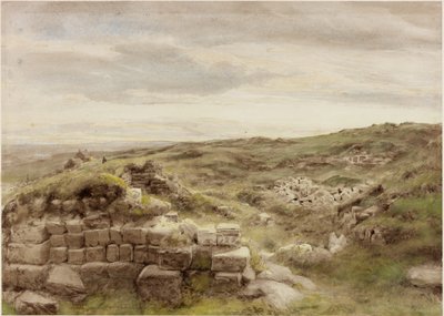 Husgårdar, ca 1848 (penna och akvarell på papper) av Henry Burdon Richardson