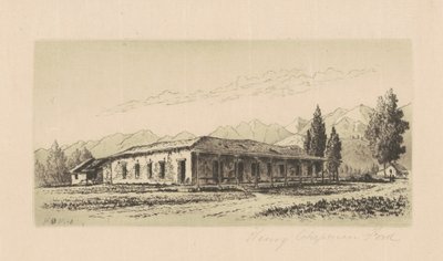Aguirre House Santa Barbara, ca. 1880. av Henry Chapman Ford