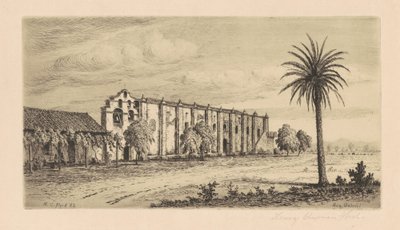 Mission San Gabriel Arcangel, 1883. av Henry Chapman Ford