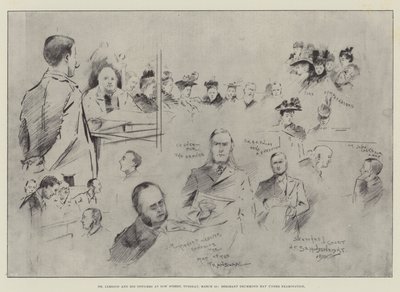 Dr Jameson och hans officerare på Bow Street, tisdagen den 10 mars, sergeant Drummond Hay under undersökning av Henry Charles Seppings Wright