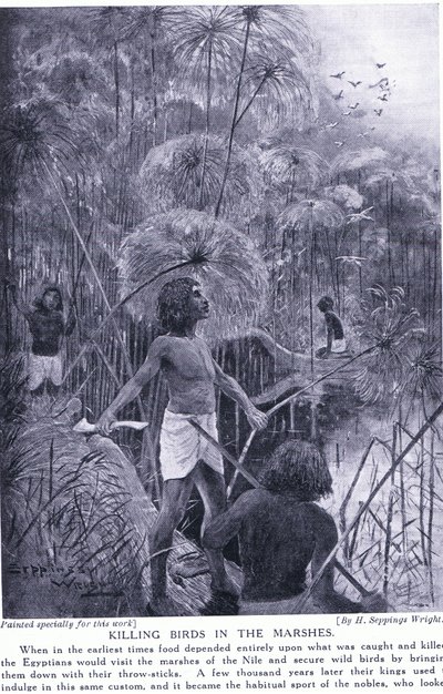 Att döda fåglar i kärren, c.1920 av Henry Charles Seppings Wright