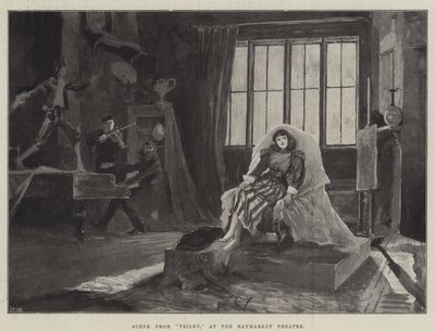 Scen från Trilby, på Haymarket Theatre av Henry Charles Seppings Wright