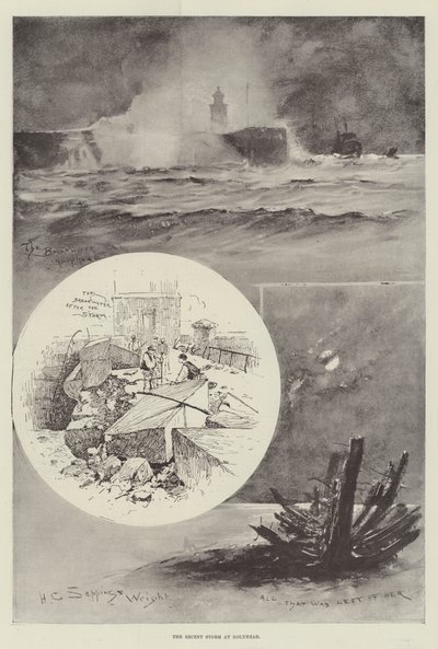 Den senaste stormen vid Holyhead av Henry Charles Seppings Wright