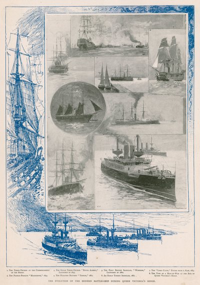 Royal Navy i den viktorianska eran: slagskeppets utveckling under drottningens regeringstid (fotogravyr) av Henry Charles Seppings Wright