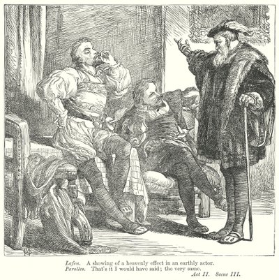 Allt är väl som slutar väl (gravyr) av Henry Courtney (after) Selous