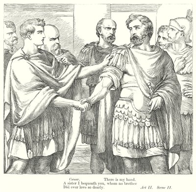 Antonius och Kleopatra (gravyr) av Henry Courtney (after) Selous