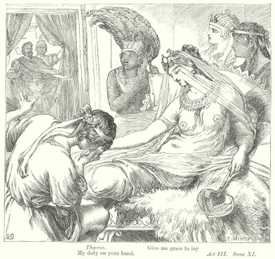 Antonius och Kleopatra (gravyr) av Henry Courtney (after) Selous