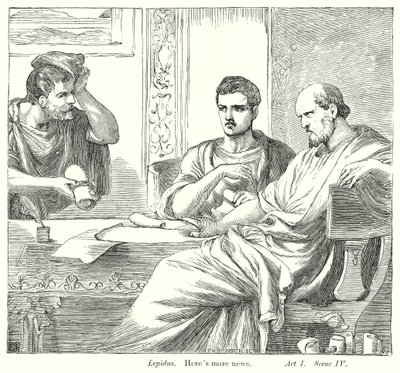 Antonius och Kleopatra (gravyr) av Henry Courtney (after) Selous