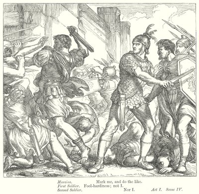 Coriolanus (gravyr) av Henry Courtney (after) Selous