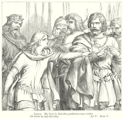 Cymbeline (gravyr) av Henry Courtney (after) Selous