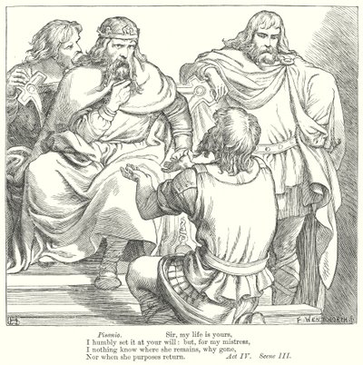 Cymbeline (gravyr) av Henry Courtney (after) Selous
