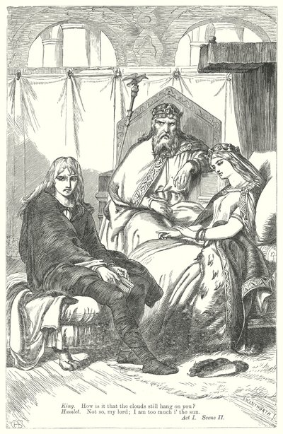 Hamlet (gravyr) av Henry Courtney (after) Selous