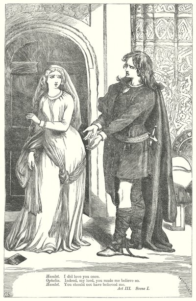 Hamlet (gravyr) av Henry Courtney (after) Selous