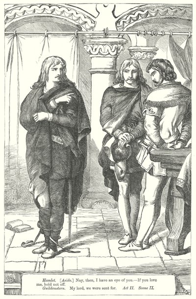 Hamlet (gravyr) av Henry Courtney (after) Selous