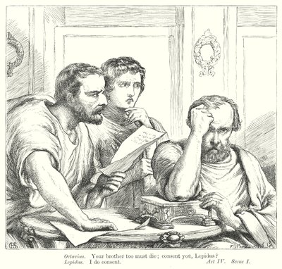 Julius Caesar (gravyr) av Henry Courtney (after) Selous