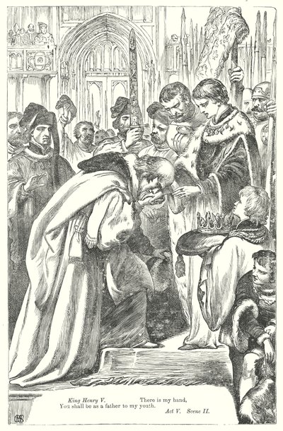 Kung Henrik IV del II (gravyr) av Henry Courtney (after) Selous