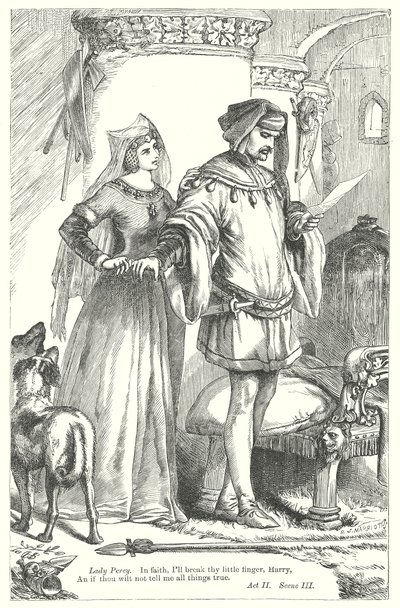 Kung Henrik IV del I (gravyr) av Henry Courtney (after) Selous