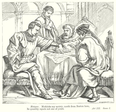 Kung Henrik IV del I (gravyr) av Henry Courtney (after) Selous