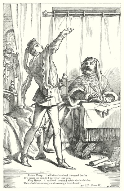 Kung Henrik IV del I (gravyr) av Henry Courtney (after) Selous