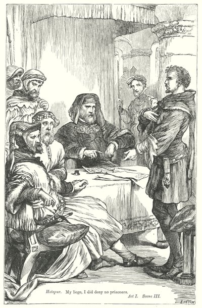 Kung Henrik IV del I (gravyr) av Henry Courtney (after) Selous
